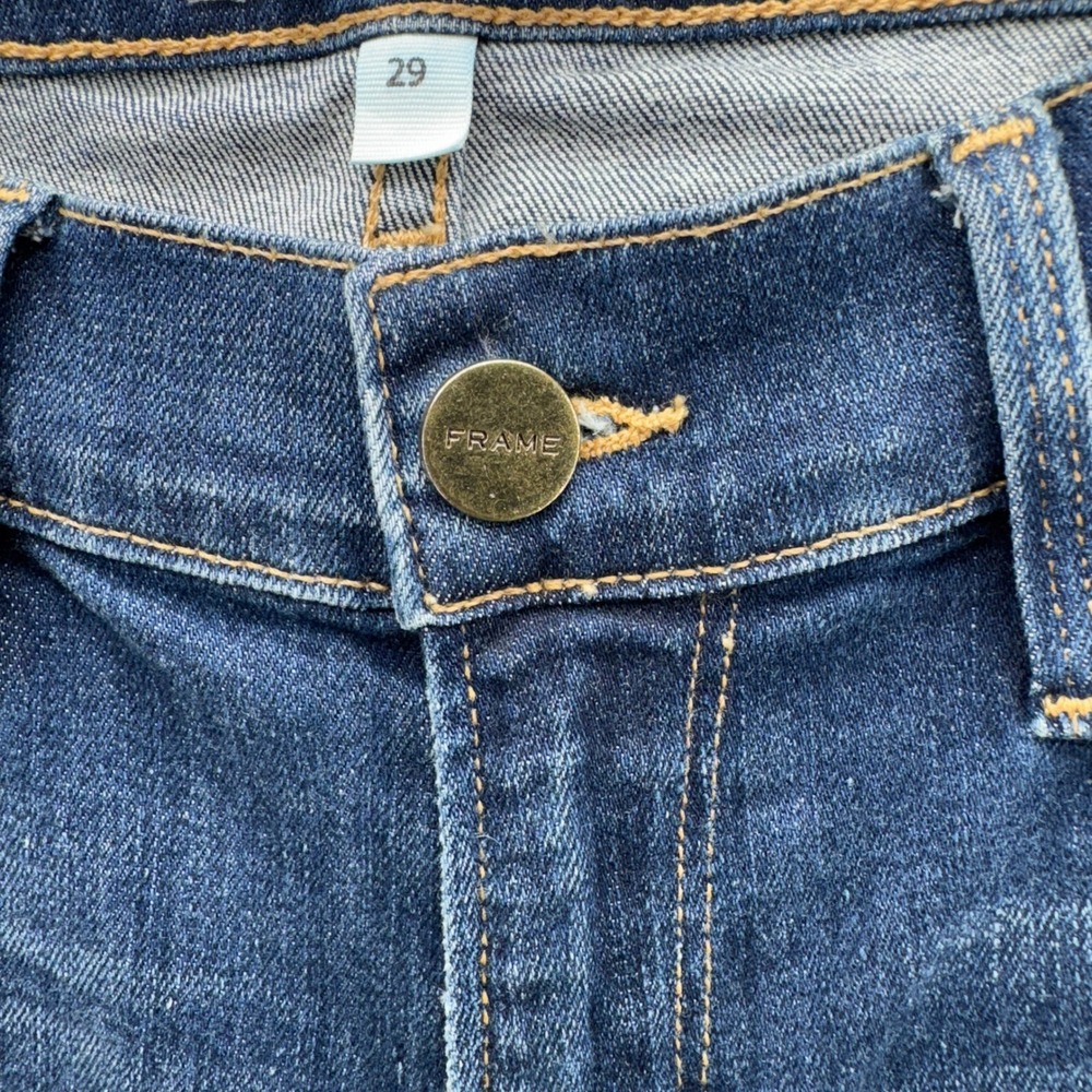 Frame Denim Le Skinny de Jeanne Distressed Ripped Knee Jeans Womens Size 29 - Picture 5 of 14